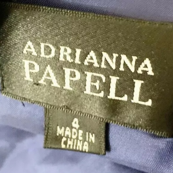 Adrianna Papell Dress 4 Purple Sheath V-neck PERFECT CONDITION - Picture 6 of 7